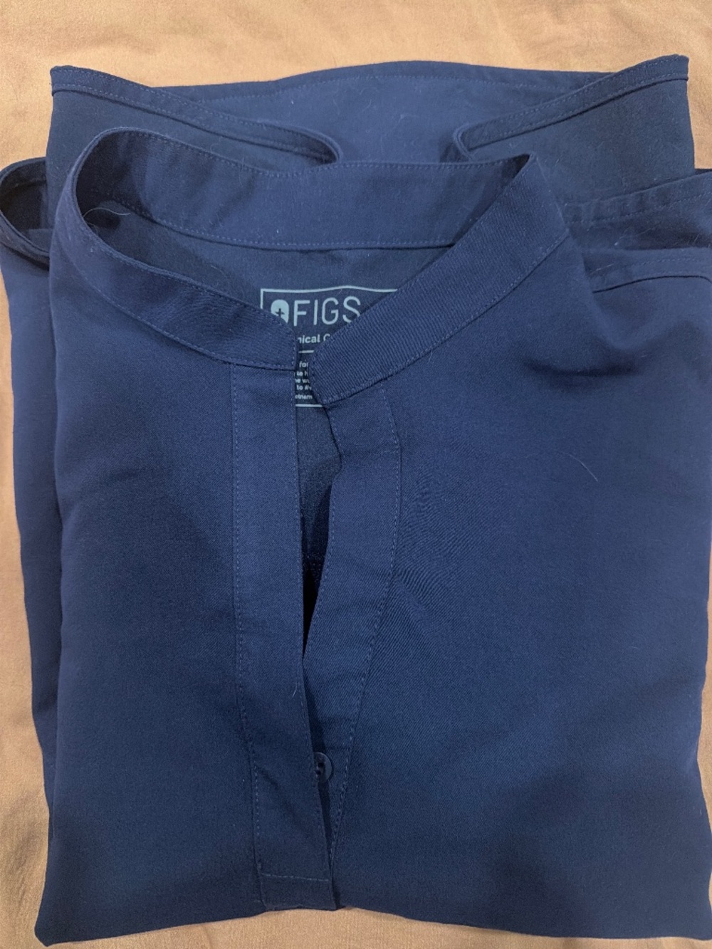 Figs Scrubs Navy Top